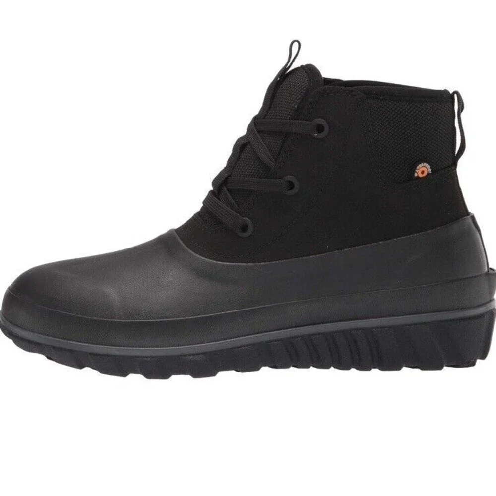 Bogs Classic Casual Lace Leather Men's Boots, Black size 10 - Picture 8 of 10